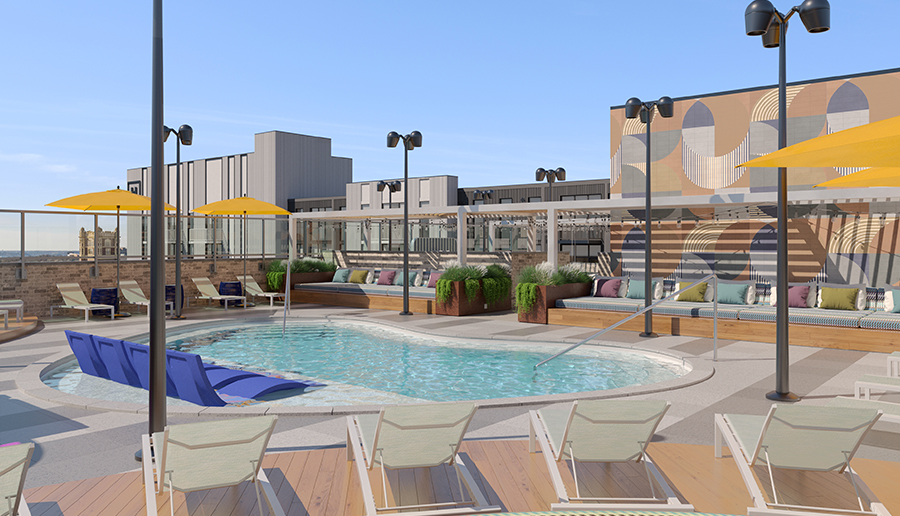 Resort style pool