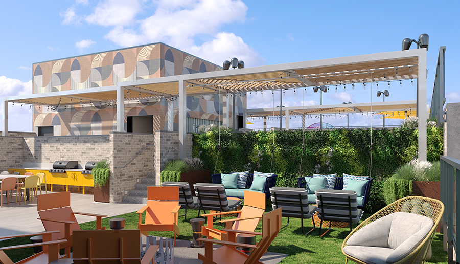 Outdoor resident lounge